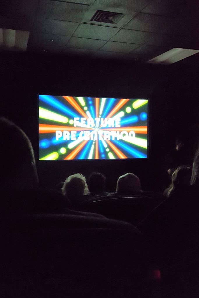 "Feature Presentation" transition in the Coolidge Corner Theater Screening Room