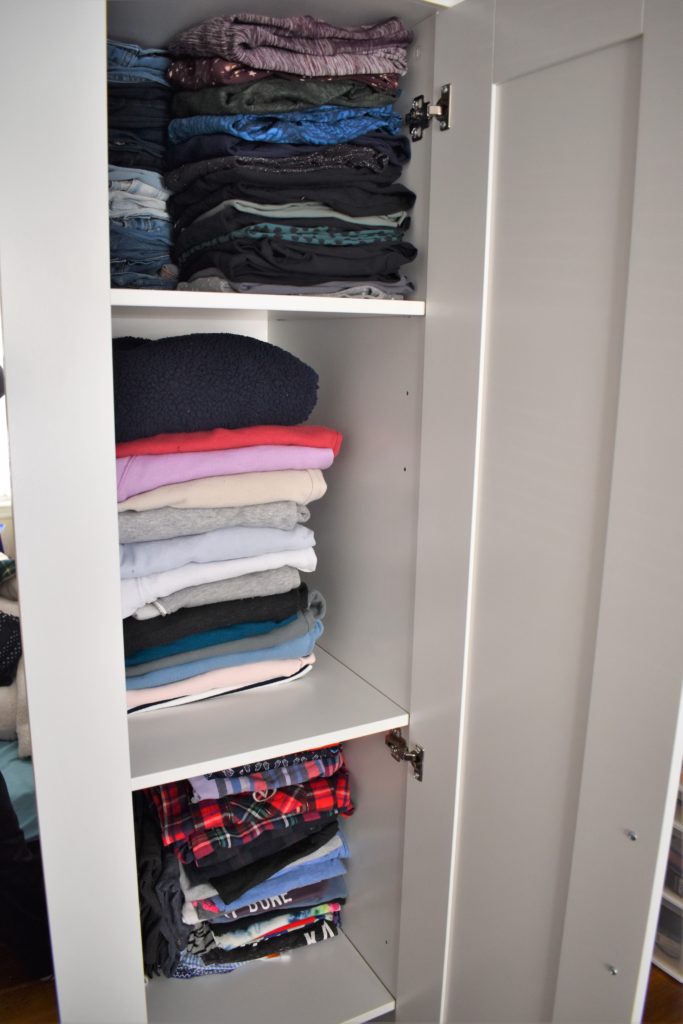 Side shelves of BRIMNES Wardrobe